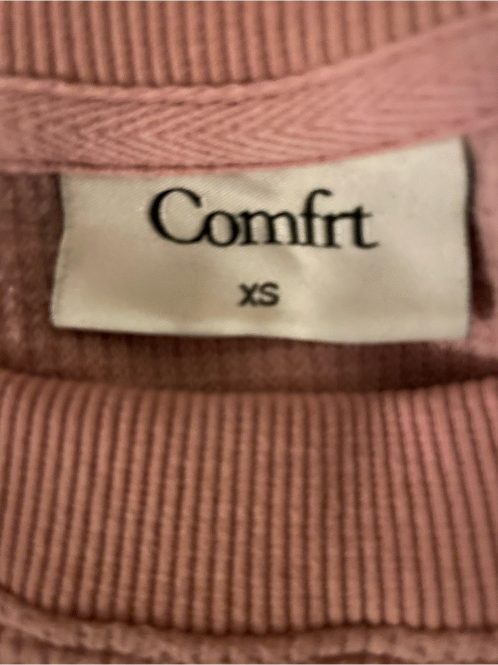 Comfrt Waffle Knit Lounge Long Sleeve in Baby Pink - Picture 3 of 3